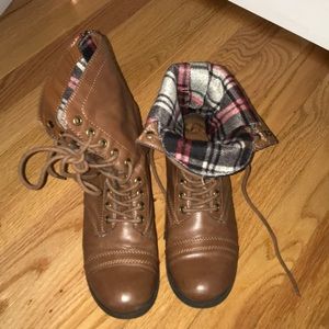 Brown Combat Boots